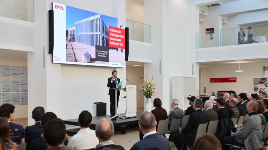 Pierre Dillenbourg, vice-président associé pour l’éducation, pendant l'inauguration du bâtiment 2022 EPFL / Alain Herzog - CC BY-SA 4.0
