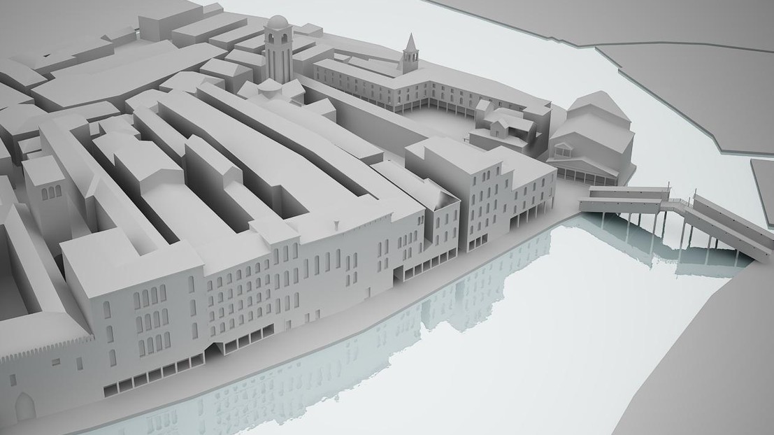 3D renderings of the Rialto © EPFL / Venice Time Machine