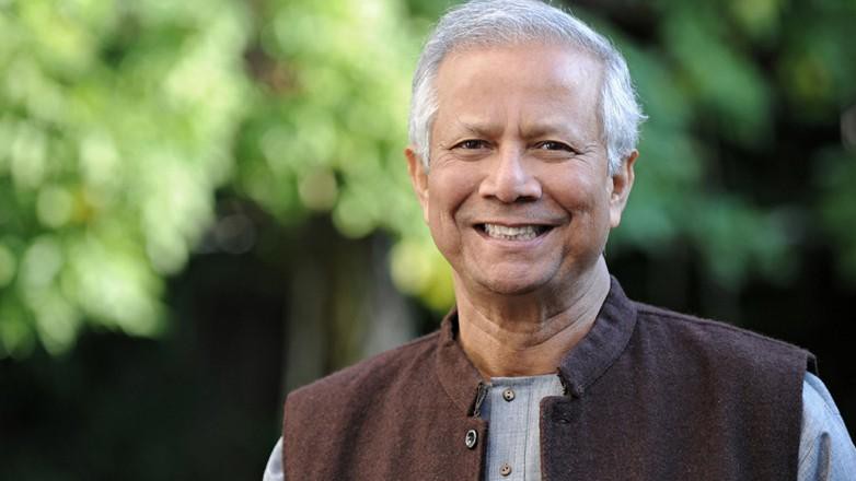EPFL took the opportunity of Muhammad Yunus' visit to announce a new social entrepreneurship initiative today. © Grameen Creative Lab