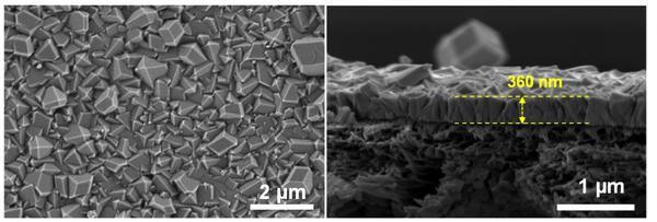 Ultrathin MOF membrane on commercial polymer support