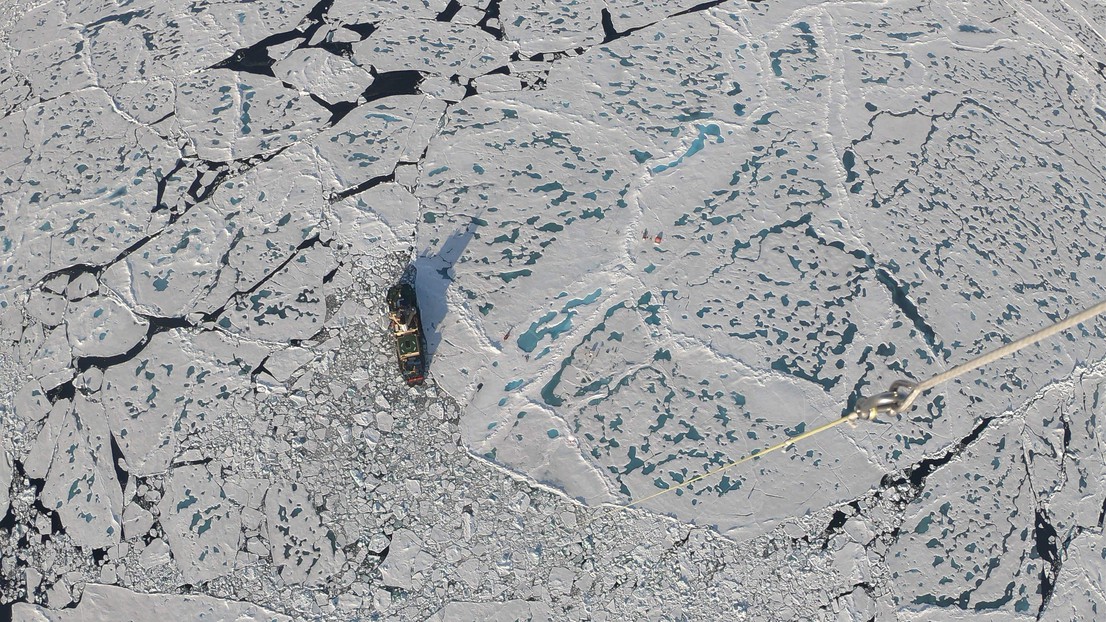 Photo prise de l'Arctique depuis un ballon. © Paul Zieger,