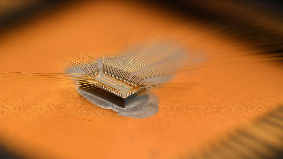 Chip photograph © Sylvain Hauser /  EPFL 2021