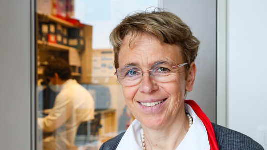 Professor Cathrin Brisken an der Fakultät für Lebenswissenschaften der EPFL © Alain Herzog / EPFL