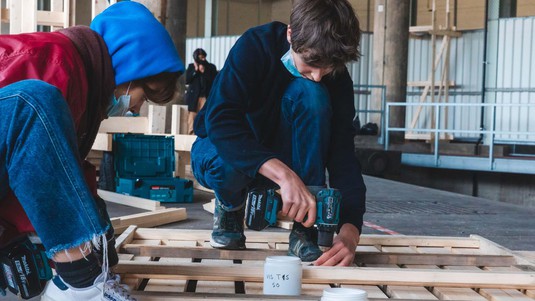 Prefabrication, ALICE, La Rasude; Lausanne. © Jamani Caillet / 2021 EPFL