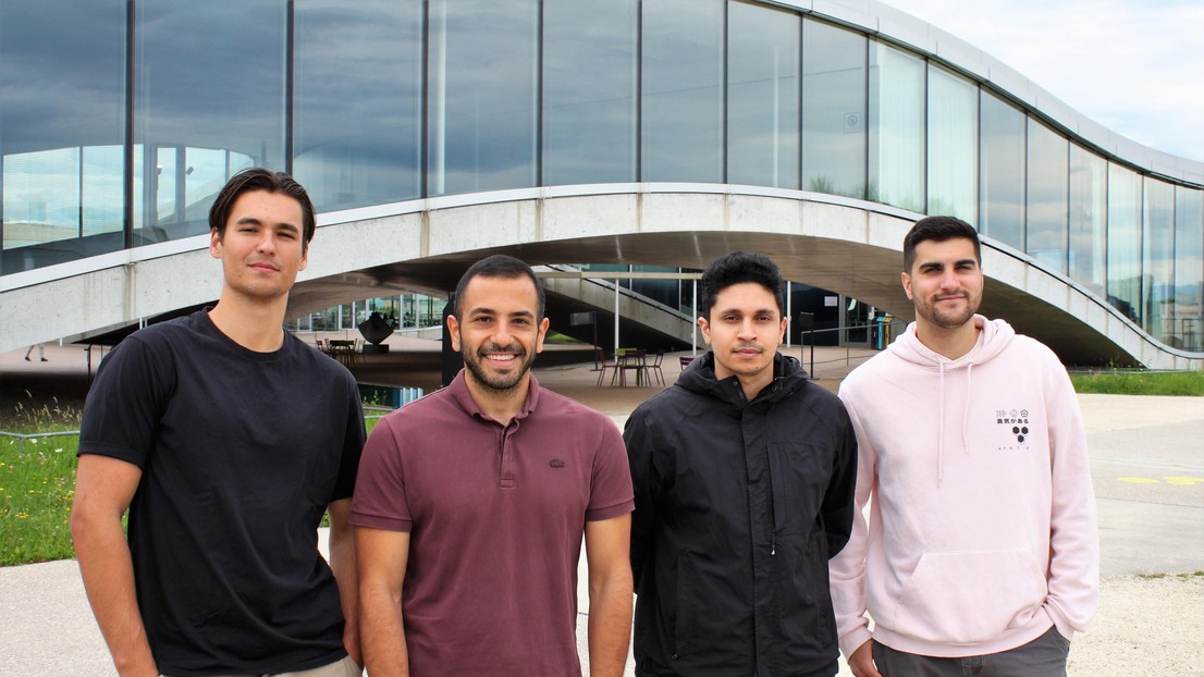 © 2021 Adaptyv Biosystems Team ( From right to left:  Julian Englert, Moustafa Houmani, Amir Shahein and Daniel Nakhaee-Zadeh Gutierrez)