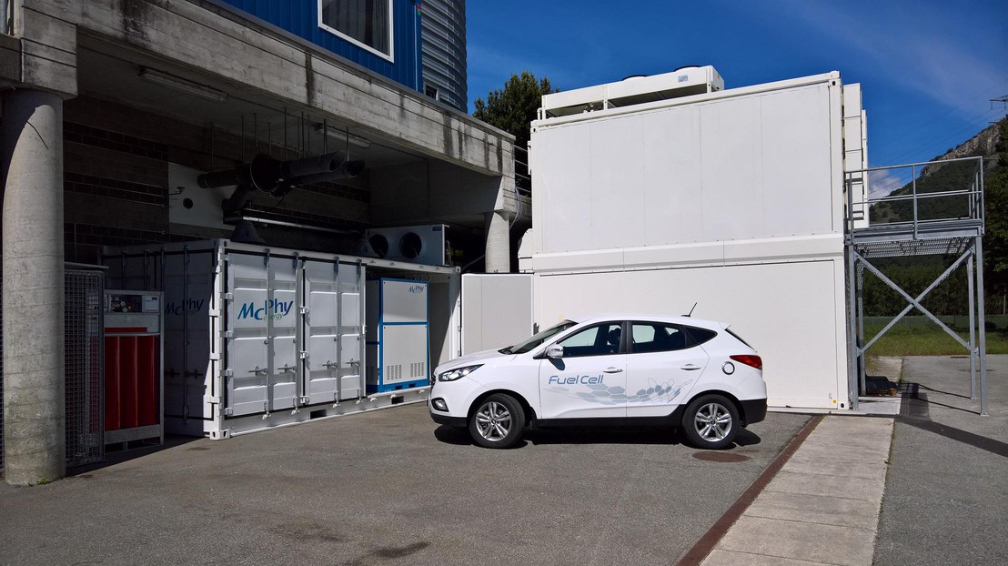 Photography of the demonstrator Electromobilis installed in Martigny ©LEPA, 2016