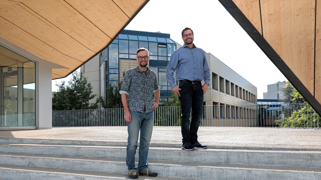 Andrew Oates et Georg Fantner © Alain Herzog 2021 EPFL