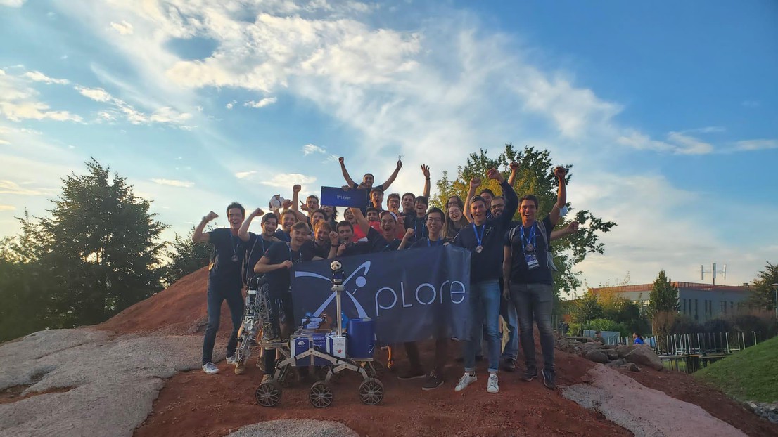 EPFL Xplore's team at the European Rover Challenge. © EPFL Xplore 2021