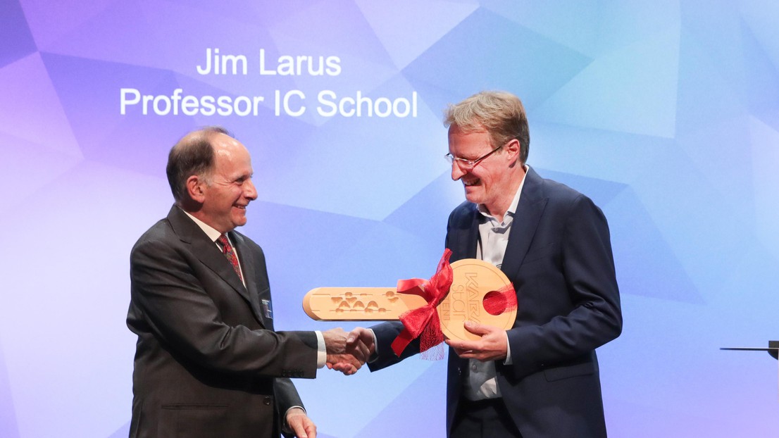 James Larus and Rüdiger Urbanke © A. Herzog / EPFL 2021