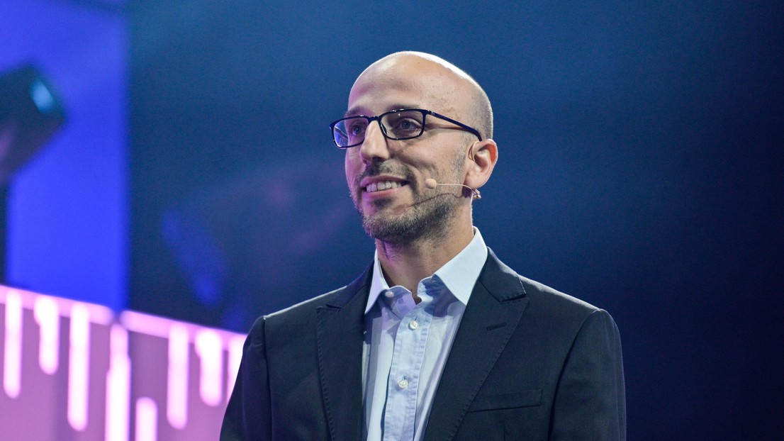 Paolo Ricci received his Polysphère d’Or award at this year’s graduation ceremony. © Christian Brun 2021 EPFL