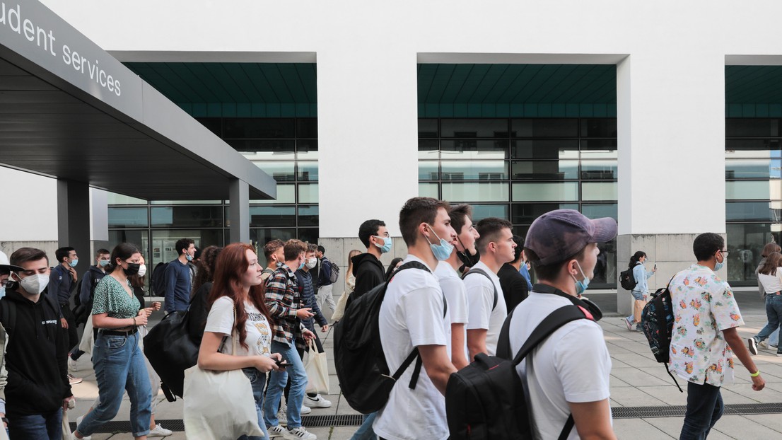 The percentage of students with a C1–C2 level doubled from the first year of their Bachelor’s to the last year of their Master’s. © Alain Herzog 2021 EPFL