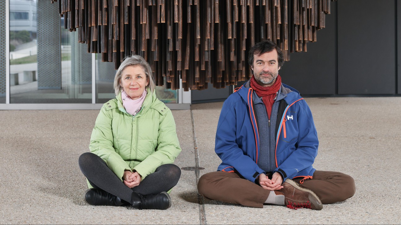 Monique Brocard-Sacco et Xavier Gravend-Tirole. Credit: Alain Herzog | 2022 EPFL