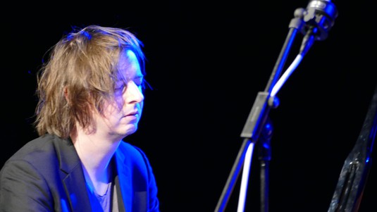 Le Michael Wollny Trio en concert à l'EPFL le 11 mai : Michael Wollny (piano) Christian Weber (basse) Eric Schaefer (batterie).  2022 EPFL/ Hamza Houlaihel - CC-BY-SA 4.0