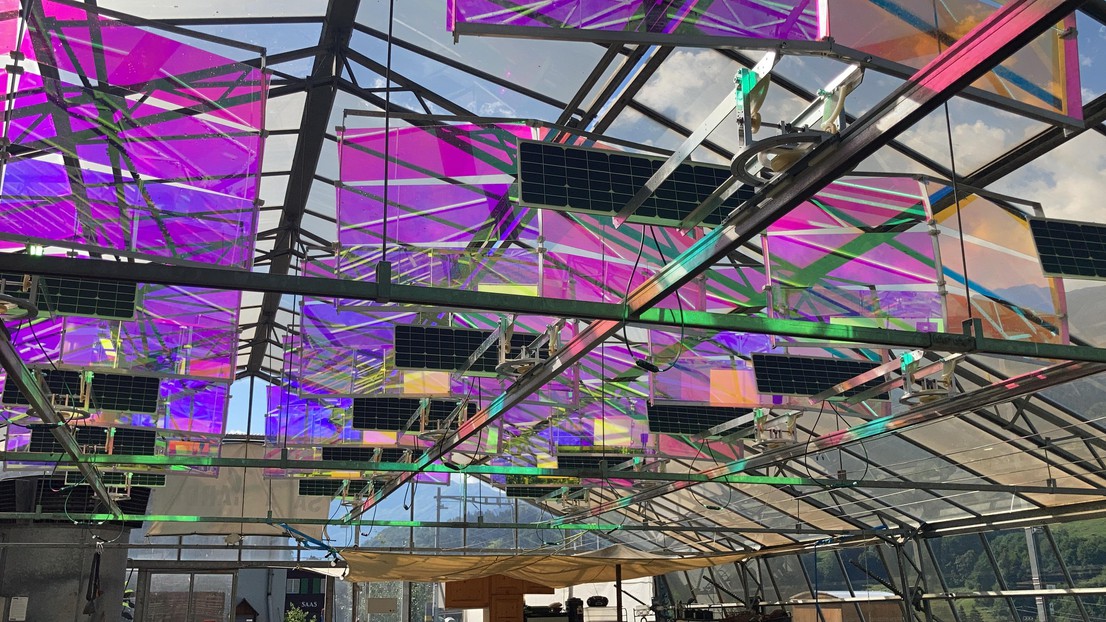Greenhousescan  run on their own energy with Voltiris' solar modules.  2022 EPFL/  Voltiris - CC-BY-SA 4.0