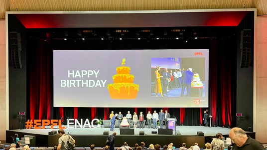 ENAC's Birthday Cake © R. Liao, EPFL 2022