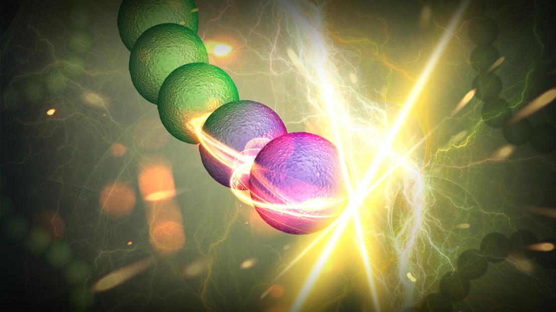 Light-harvesting bacteria infused with nanoparticles can produce electricity in a "living photovoltaic". Credit: Giulia Fattorini