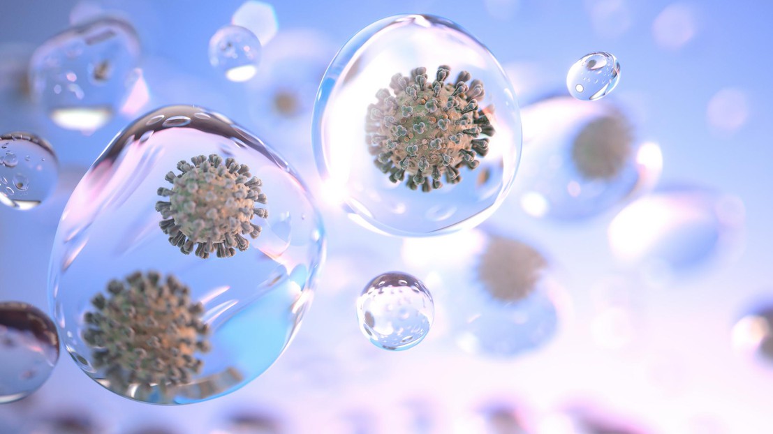 Airborne Virus Transmission in Droplets. © iStock Photos
