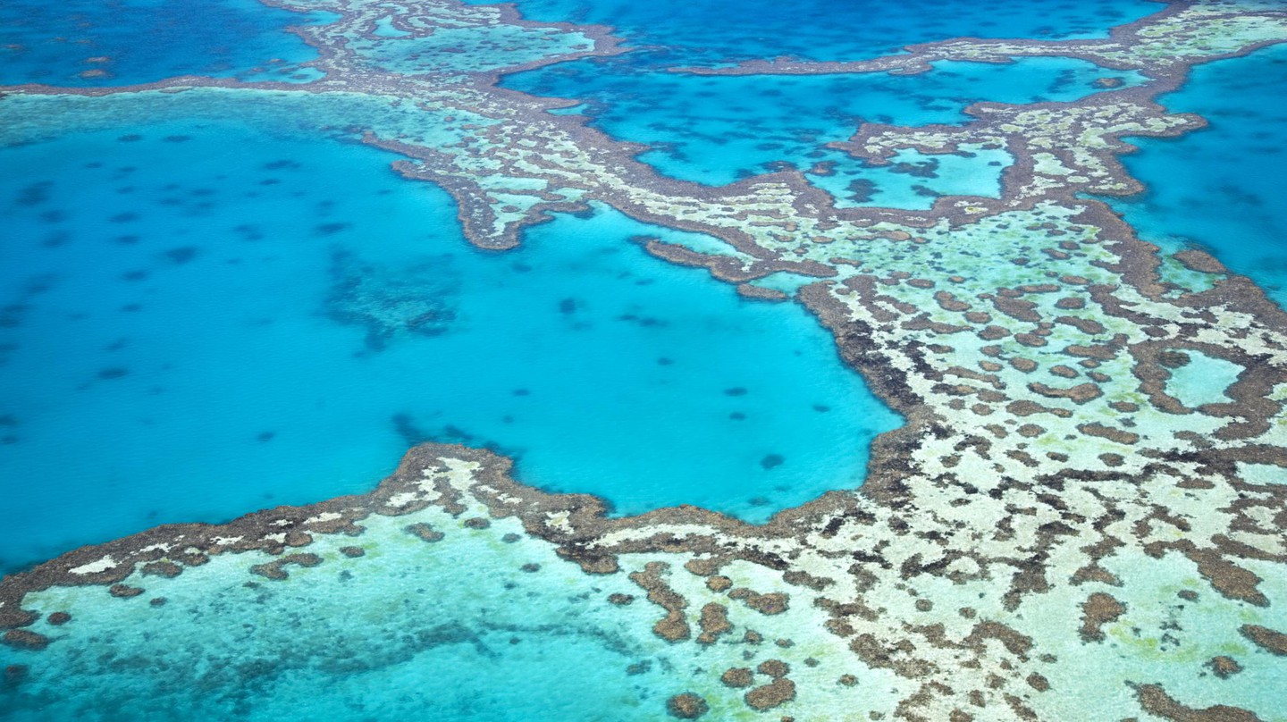 Aerial view of Australia’s Great Barrier Reef. © iStock