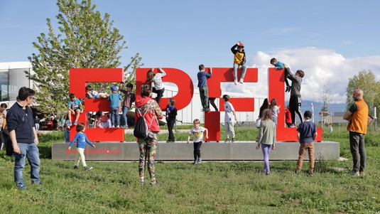 Recreational moment for the many children who came this weekend © 2023 Muriel Gerber / EPFL