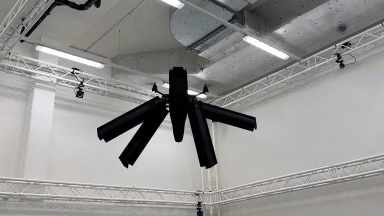 Morpho, the drone whose wings adapt to conditions to extend its flight times. 2023 EPFL/Elythor