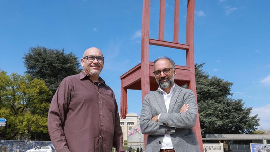EPFL / Alain Herzog. Fabrizio Fidati (left) and Solaiman Shokur.