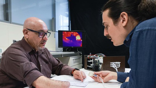 EPFL / Alain Herzog. Fabrizio Fidati (left) and Francesco Iberite.