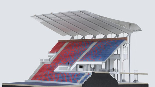 Rénovation du Stade Renato Dall’Ara de Bologne, maquette 1:50 © 2022 Alexandre Gameiro et Pierluigi Surano