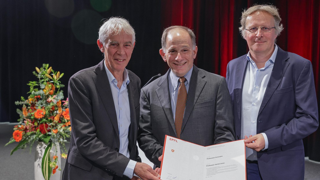 Martin Vetterli, James Larus, Rüdiger Urbanke © 2023 EPFL / Alain Herzog - CC-BY-SA 4.0 Martin Vetterli, James Larus, Rüdiger Urbanke © 2023 EPFL / Alain Herzog - CC-BY-SA 4.0