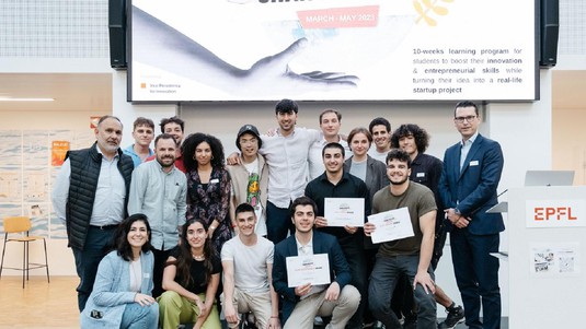 Changemakers 6th Cohort at their Award Ceremony in May 2023 © EPFL