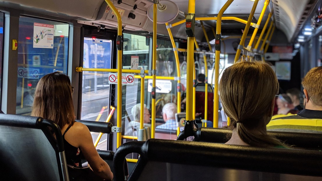 People in public transport © Mitchell Johnson 2018 Unsplash