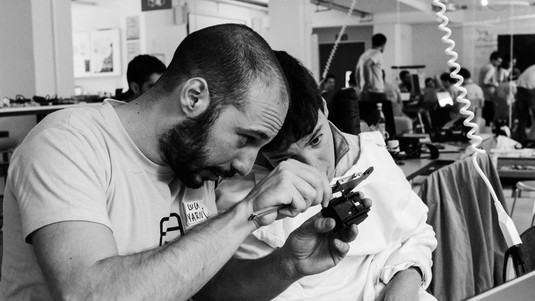 © 2023 Ugo Randazzo. Luca and Chiara Randazzo at MakerFaire 2019