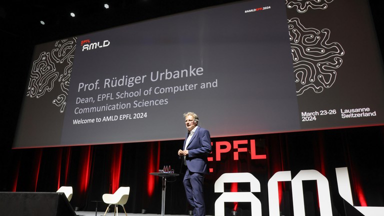 IC Dean Prof. Rüdiger Urbanke at AMLD © 2024 EPFL/Alain Herzog -CC-BY-SA 4.0