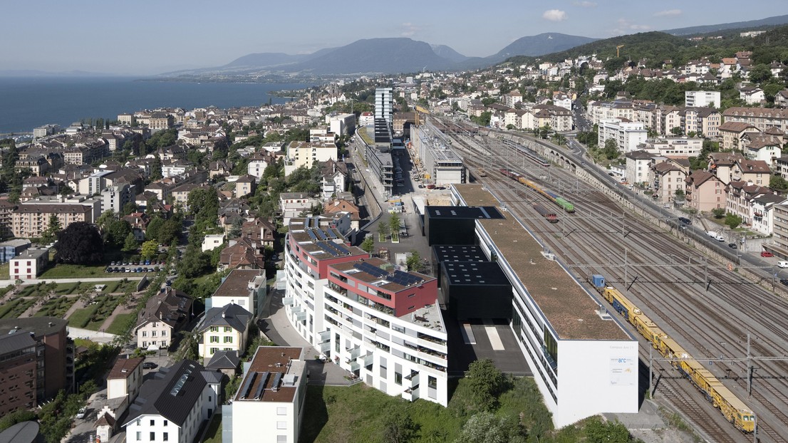 Quartier Ecoparc à Neuchâtel © Bauart / Yves André