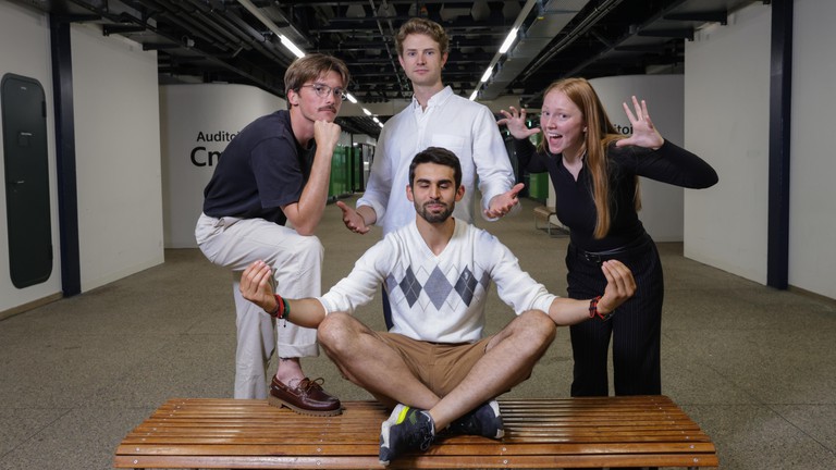 Vincent Martignier,  Maximilian Grobbelaar, Karim Abi Said, et Kathryn Dullerud © 2024 EPFL/Alain Herzog - CC-BY-SA 4.0