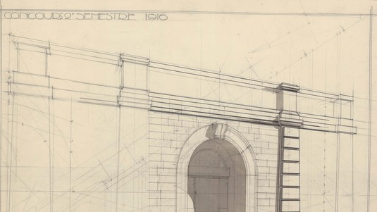 Sartoris, A. Exercice pour l'école des beaux-arts de Genève, 1916 © 2024 EPFL