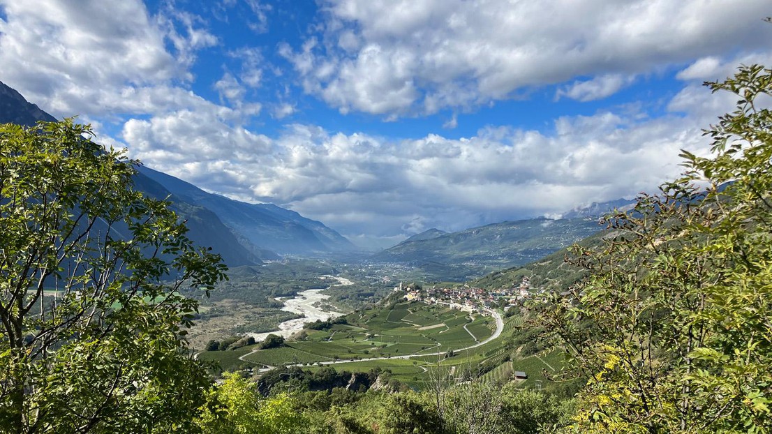 Vallée du Rhône vue depuis les hauts de Loèche © EPFL / LAST