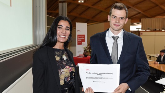 Jonas Klok, Prix SIA-Meilleure moyenne © 2024 EPFL/Shawnee Bardet