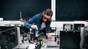 PhD student Eksha Chaudhary with the correlated vibrational spectroscopy setup © 2024 Jamani Caillet