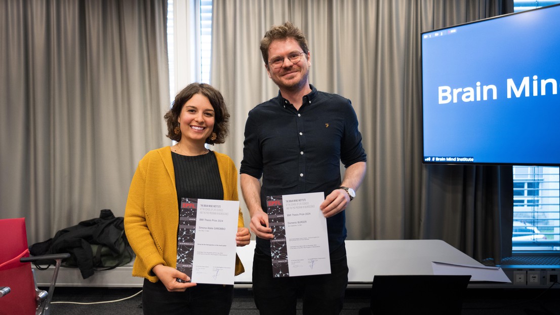 Simona Adele Garobbio and Domenic Burger. Credit: EPFL