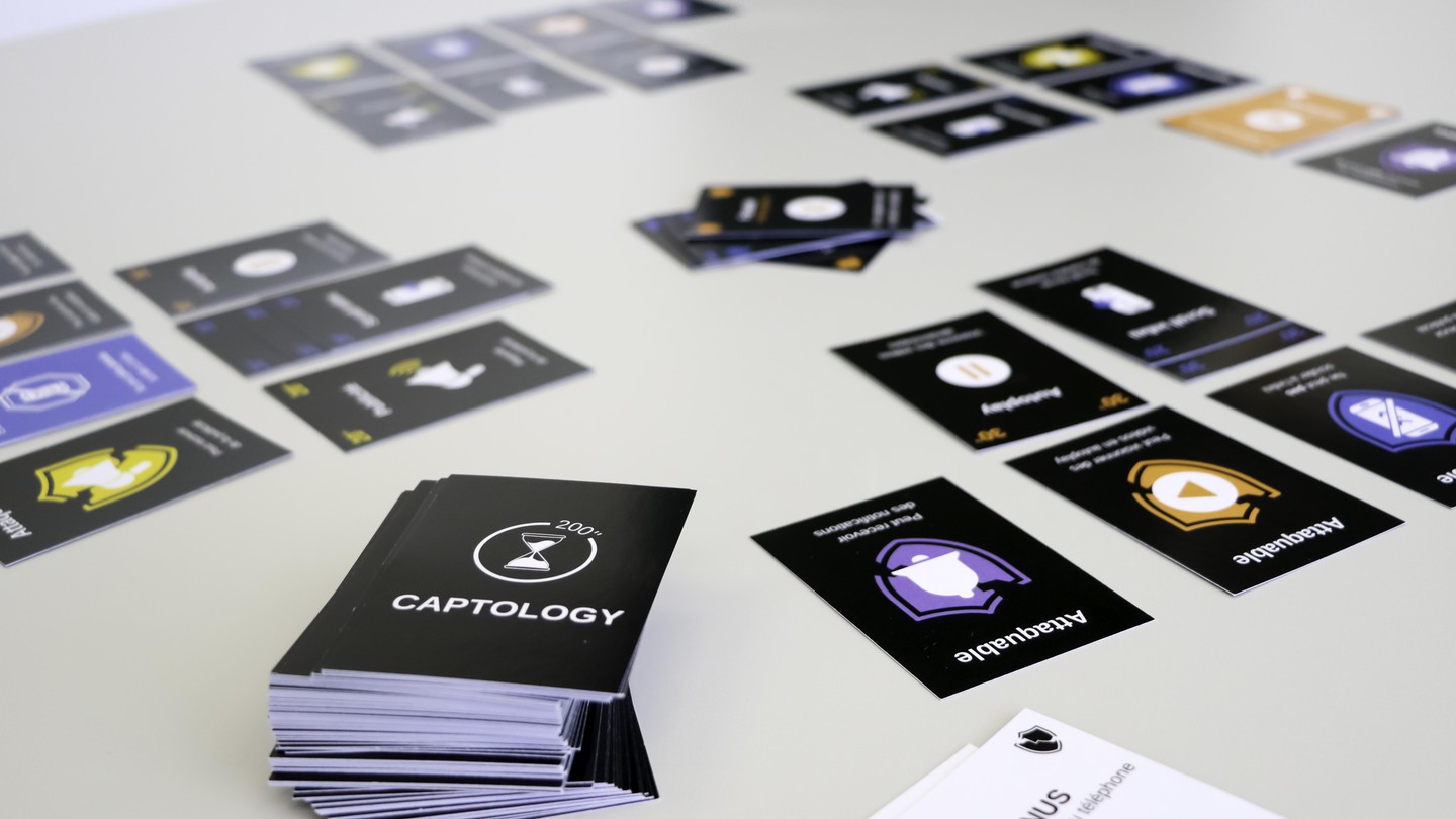 Captology, a pedagogical card game developed by Sonia Agrebi and Yann Secq © 2025 EPFL/Julie Clerget