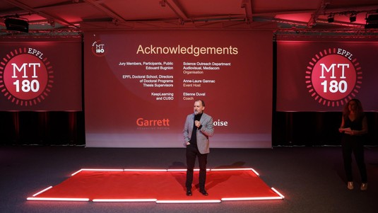 Edouard Bugnion, Vice-Président pour l'Innovation et l'Impact a ouvert et clos la cérémonie, un grand merci © 2025 EPFL