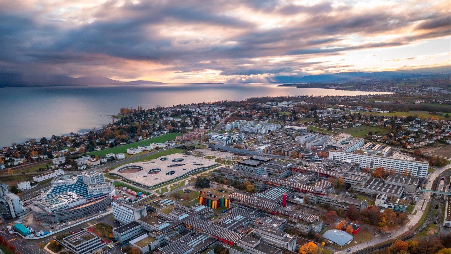 Vue aérienne du campus lausannois de l'EPFL - 2023 EPFL/Jamani Caillet