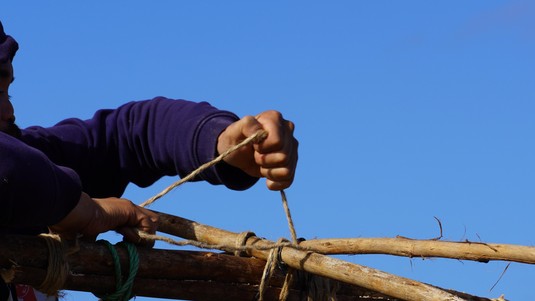 Reconstruction of a Hare Paenga on Easter Island. 2025 EPFL/Chloé Joly-Pottuz - CC-BY-SA 4.0