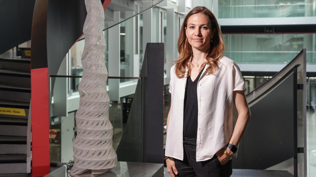 Christina Doumpioti a réalisé sa thèse au Laboratoire de design et médias de l'EPFL. - 2025 EPFL/Alain Herzog - CC-BY-SA 4.0 Christina Doumpioti a réalisé sa thèse au Laboratoire de design et médias de l'EPFL. - 2025 EPFL/Alain Herzog - CC-BY-SA 4.0