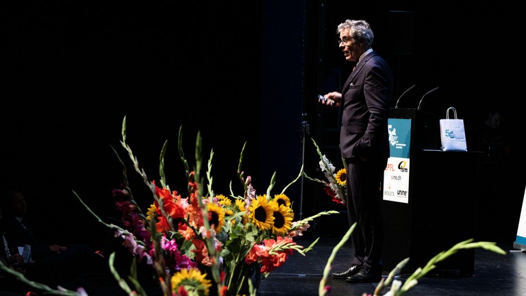 Professor and IMT50 committee president Christophe Ballif. 2025 Michael Mitchell EPFL CC BY SA