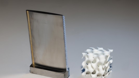 La gyroïde, une structure tridimensionnelle faite de surfaces courbes continues. 2025 EPFL/Alain Herzog - CC-BY-SA 4.0