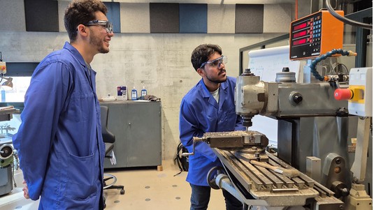 Students milling at the ATME. 2025 PAT EPFL CC BY SA