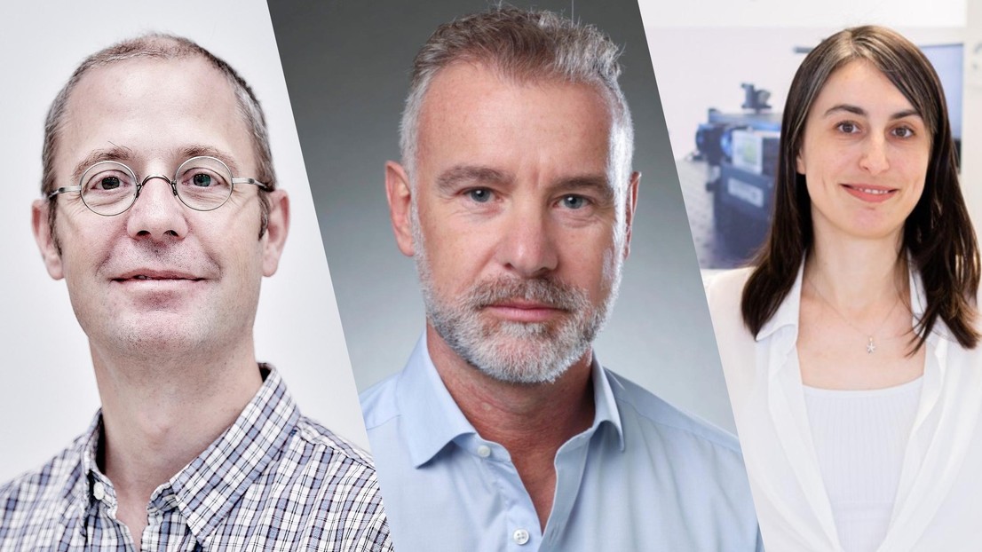 Philippe Büchler (University of Bern), Dominque Pioletti (EPFL) and Ferda Canbaz (University of Basel). © University of Bern Philippe Büchler (University of Bern), Dominque Pioletti (EPFL) and Ferda Canbaz (University of Basel). © University of Bern
