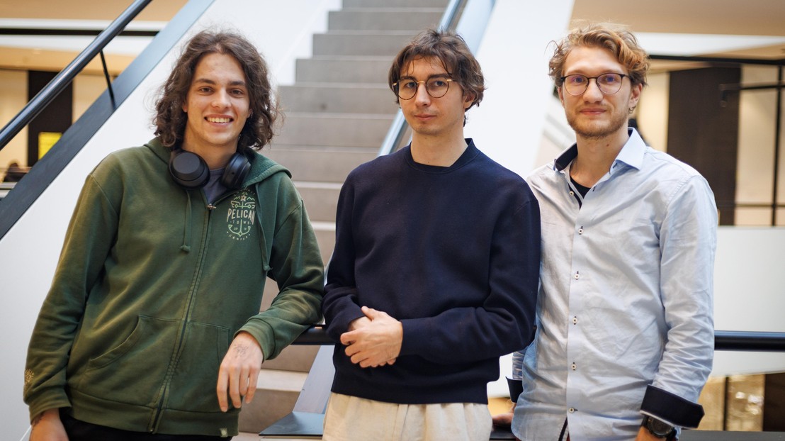 (L-R): Tristan Torres Sanchez, Adrien Maitrot, Gaetan Raynaud. 2025 EPFL CC BY SA
