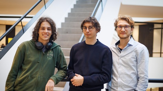 (L-R): Tristan Torres Sanchez, Adrien Maitrot, Gaetan Raynaud. 2025 EPFL CC BY SA